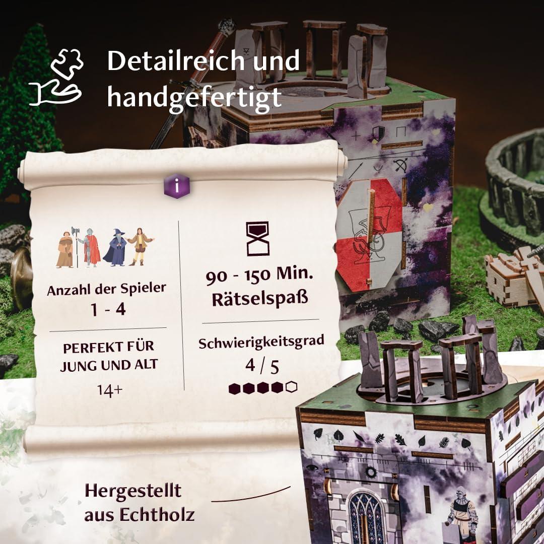 INSCAPE Cluebox Stonehenge´s Legacy interaktives 3D Holzpuzzle mit geheimen Mechanismen - Erlebe das