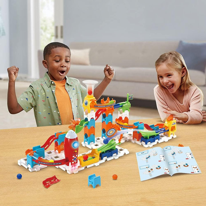 VTech - Marble Rush, elektronische Kugelbahn, Rocket Set Electronic M100E, Bauspiel, 79-teilig, 10 K