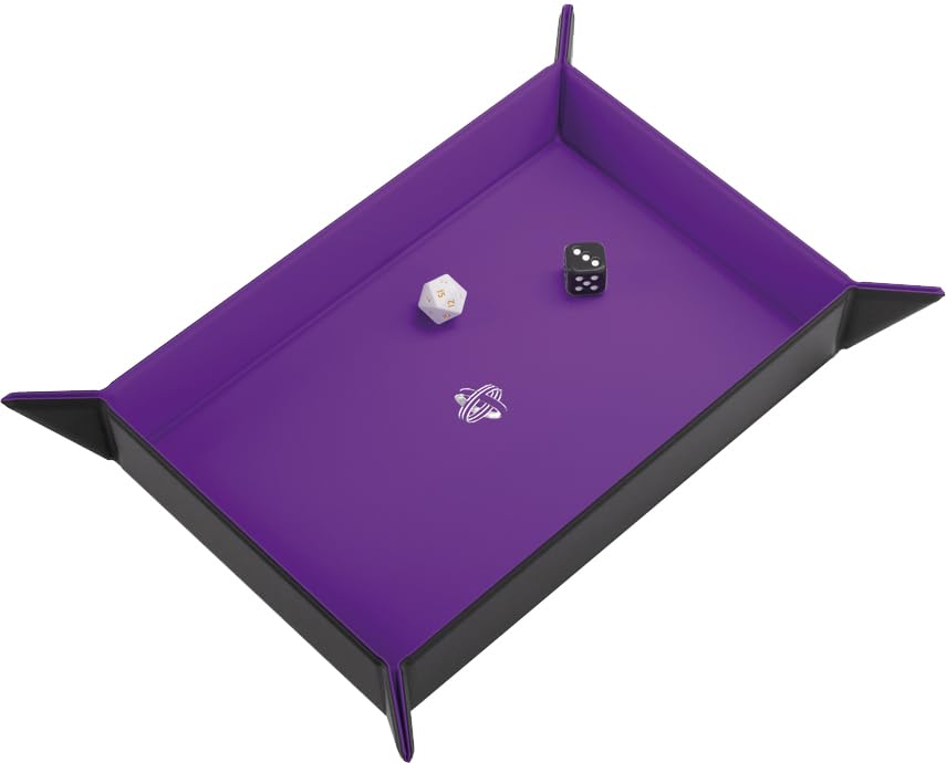 Gamegenic, Magnetic Dice Tray Rectangular Black/Purple Schwarz/Lila, Schwarz/Lila