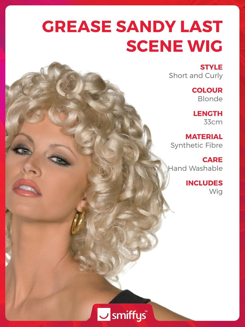 Grease Sandy Last Scene Wig Gelockt, Gelockt