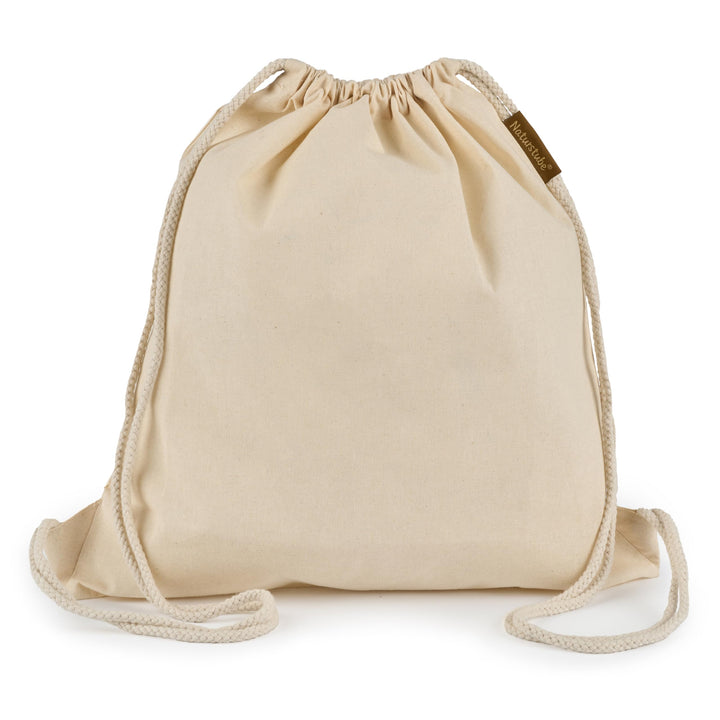 Baumwoll 10er SetNatur Turnbeutel Sportbeutel Zuziehbeutel Gymsack Sack Jute Schule Rucksack, Natur