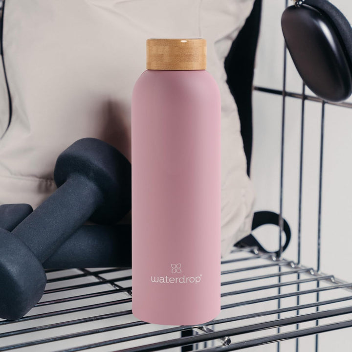 waterdrop® Edelstahl Trinkflasche 600ml - auslaufsichere Trinkflasche Kohlensäure geeignet & BPA fre