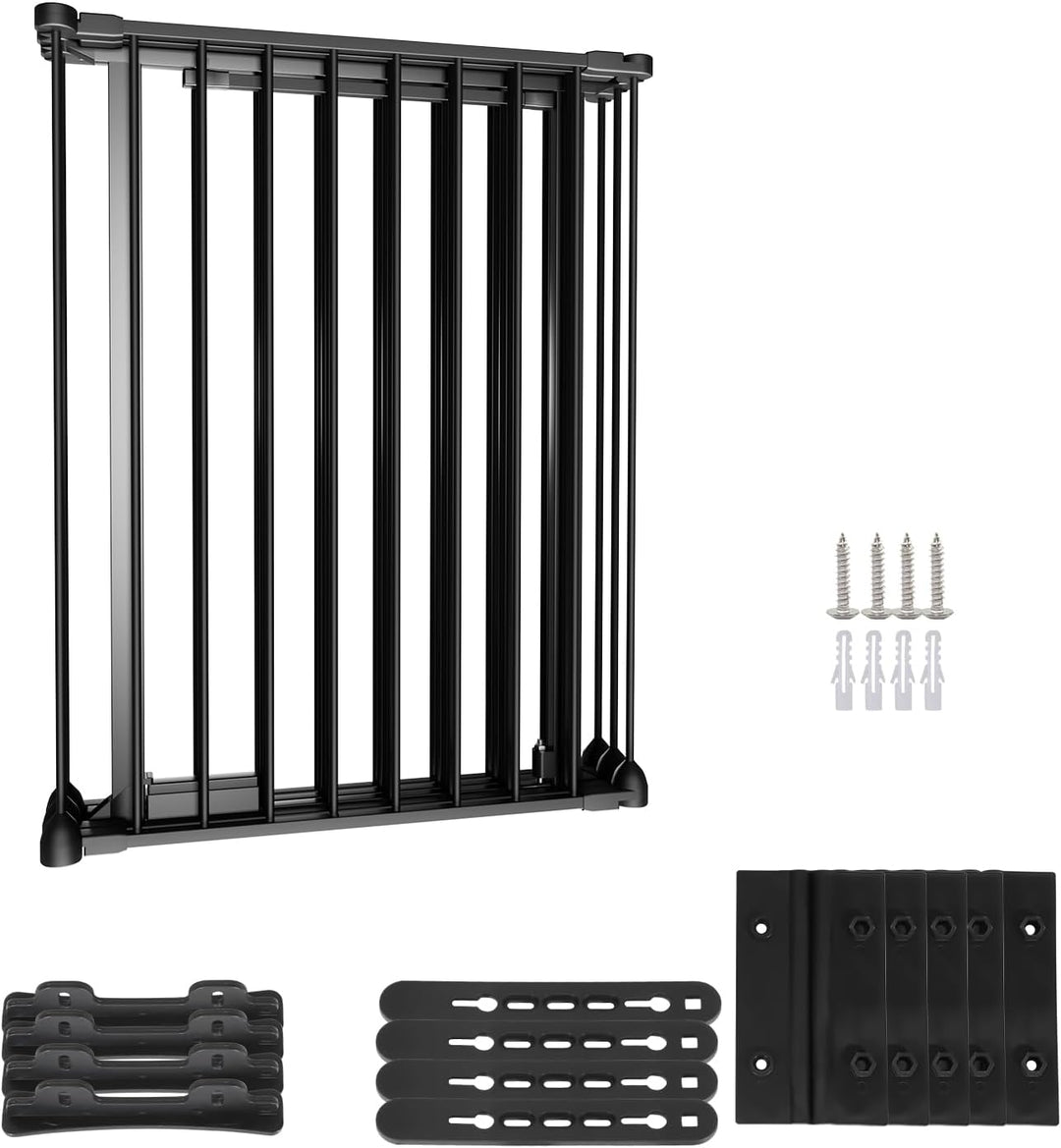 Kaminschutzgitter mit Tür Metall 310cm Absperrgitter, Tierschutzgitter Babygitter Sicherung inkl. 5