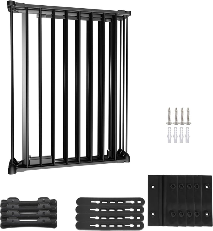 Kaminschutzgitter mit Tür Metall 310cm Absperrgitter, Tierschutzgitter Babygitter Sicherung inkl. 5