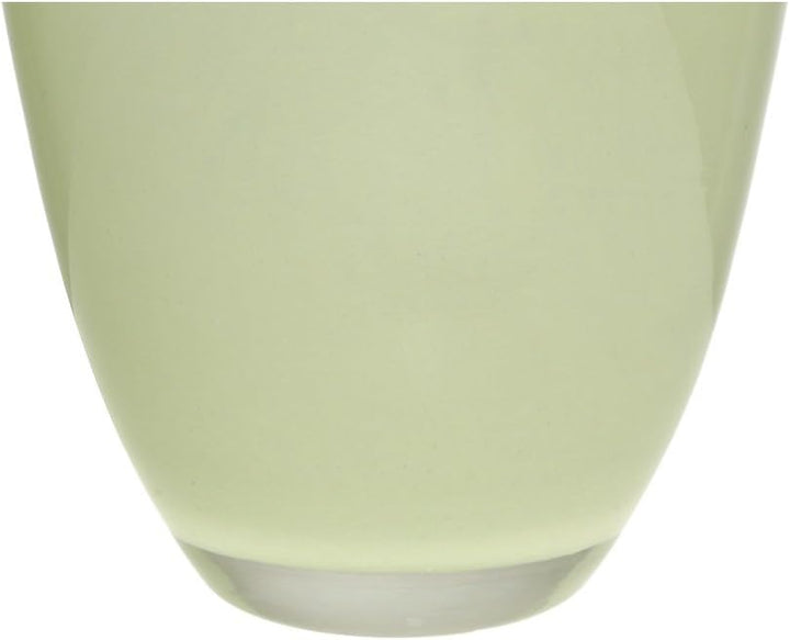 CRISTALICA Bouquet Vase Blumenvase Übertopf Colori Grün H 26 cm D 16 cm Handgeformt Mundgeblasenes G