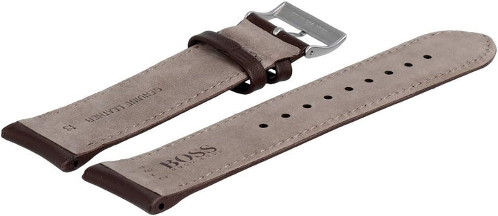 Hugo Boss Uhrenarmband 22mm Leder Braun Glatt - 659302764