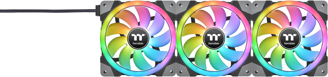 Thermaltake SWAFAN EX12 RGB PC Cooling Fan TT Premium Edition 3 Pack, 120mm 120mm Schwarz