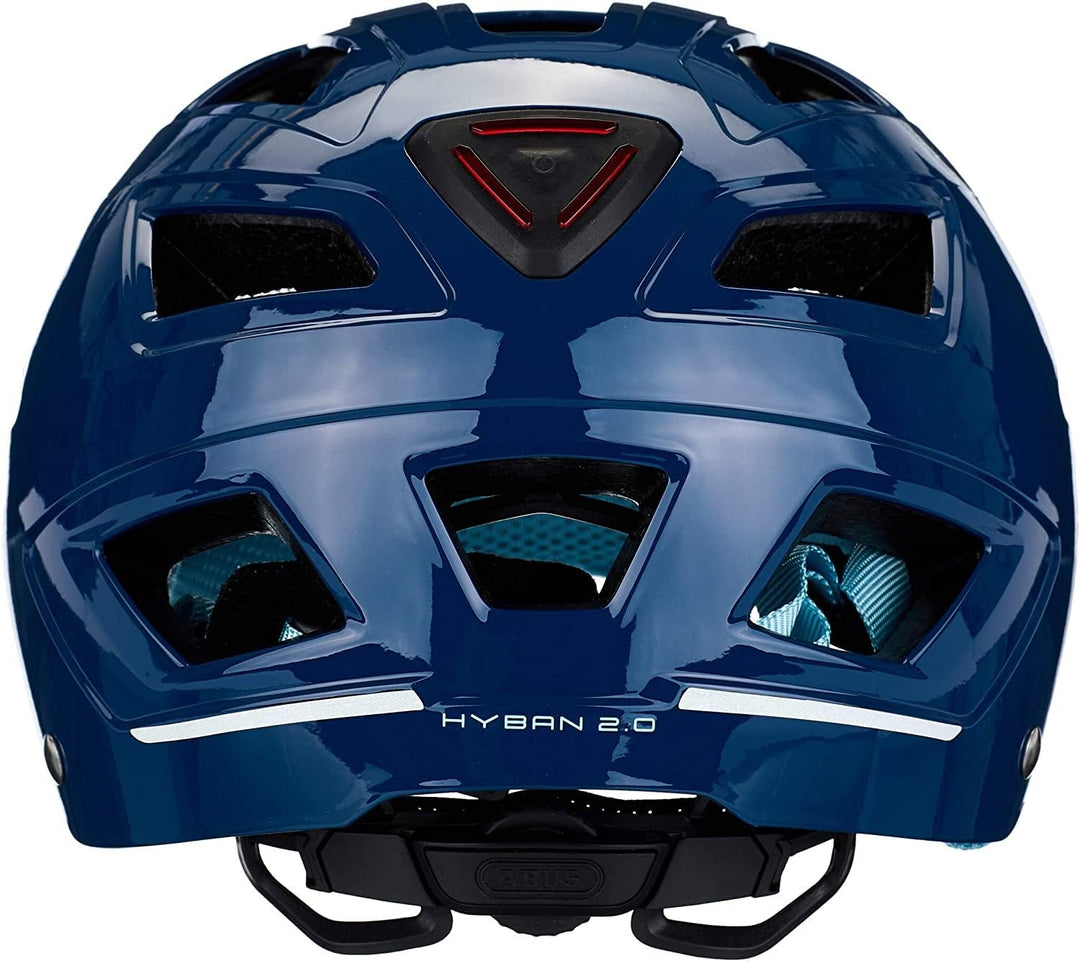 ABUS Stadthelm Hyban 2.0 - Fahrradhelm mit Rücklicht, ABS-Hartschale, guter Passform - für Damen und