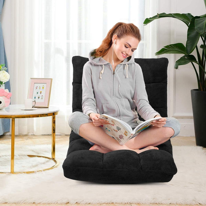 RELAX4LIFE Bodenstuhl Klappbar, Bodensessel mit Verstellbarer Rückenlehne &amp; Liegefunktion, Bodensitz