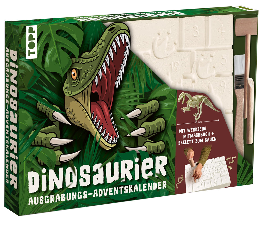 Dinosaurier - Der Ausgrabungs-Adventskalender. 24 coole Überraschungen zum Ausgraben und Entdecken: