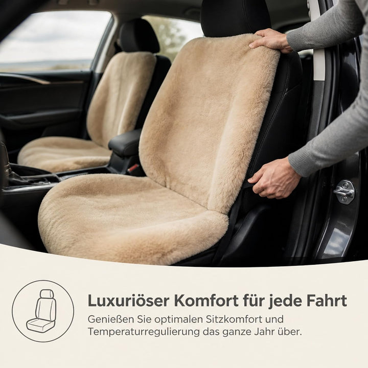 Leibersperger-Felle Autositzbezug/Autofell Premium aus hochwertigem Lammfell – 2 Stück – Universelle