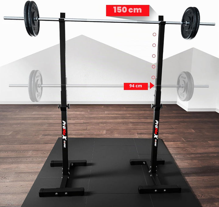 K-Sport: Langhantelablage bis 180kg belastbar I Squat-Rack für Langhanteltraining I Hantel-Ablage fü
