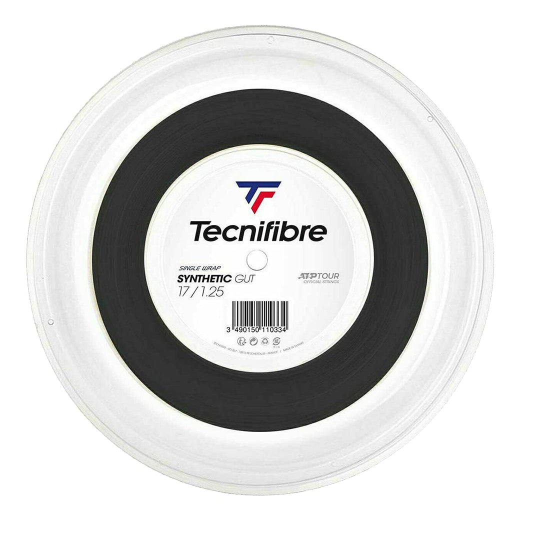 TECNIFIBRE - Tennissaite - Rolle 200M - Synthetic GUT 1.25mm / 200m Schwartz, 1.25mm / 200m Schwartz
