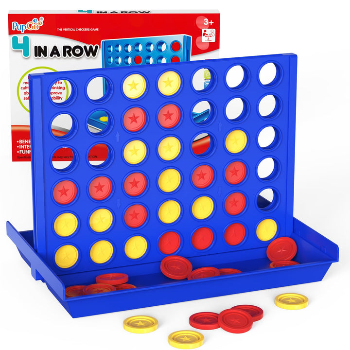 Pup Go Standard-Grösse 4 in Einer Reihe Brettspiele für Kinder ab 3+ Jahren, Mädchen Jungen, Pädagog
