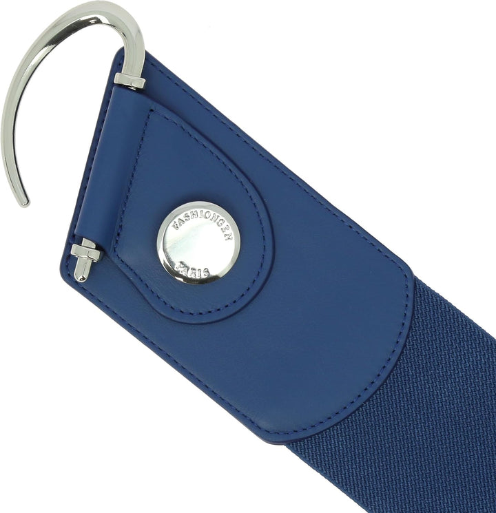 FASHIONGEN - Elastischer Damengürtel aus Rindsleder, DARLENE Blau XS, Blau XS