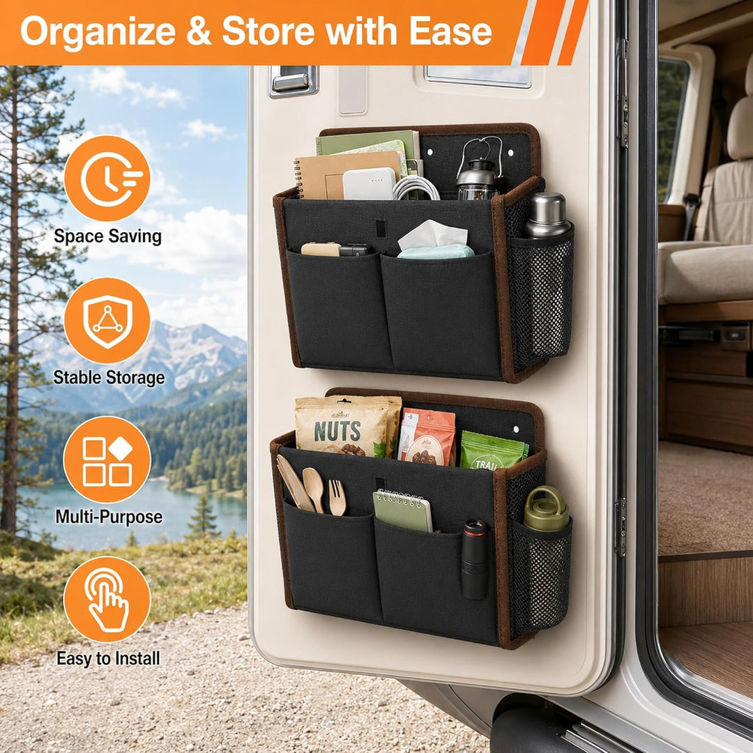 Wohnmobil Deko: Camping Organizer für die perfekte Wohnwagen Ordnung – Tür Organizer Hängend & Faltb