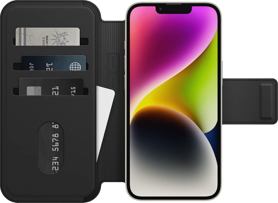 OtterBox Folio für iPhone 14 für MagSafe, Soft Touch Folio mit 3 Slots, Starke magnetische Ausrichtu