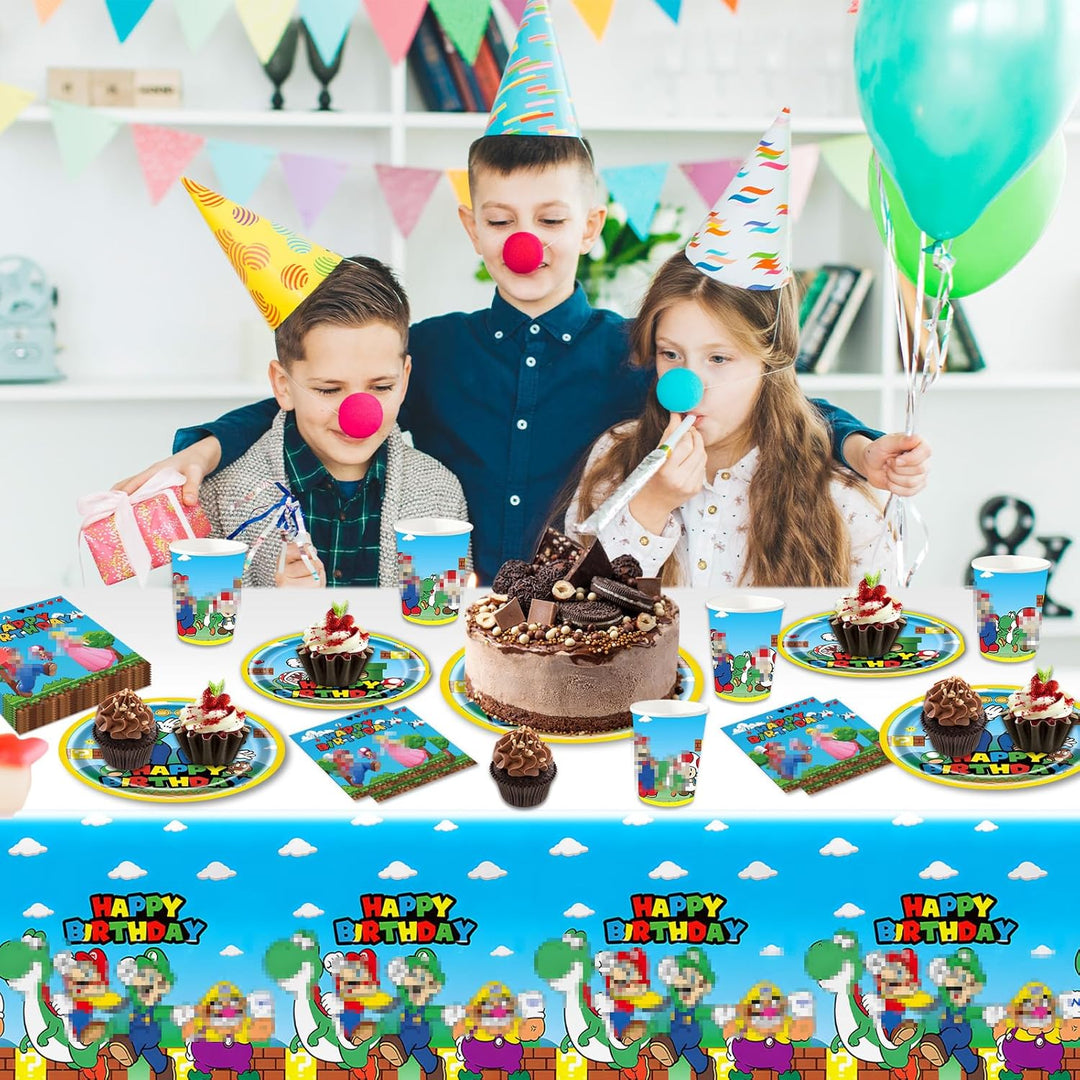 Geburtstag Partygeschirr Pappteller Kindergeburtstag- Partygeschirr Birthday Super Bros Geburtstagsd