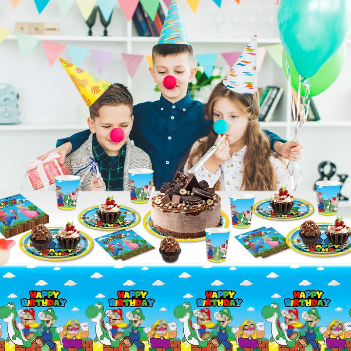 Geburtstag Partygeschirr Pappteller Kindergeburtstag- Partygeschirr Birthday Super Bros Geburtstagsd