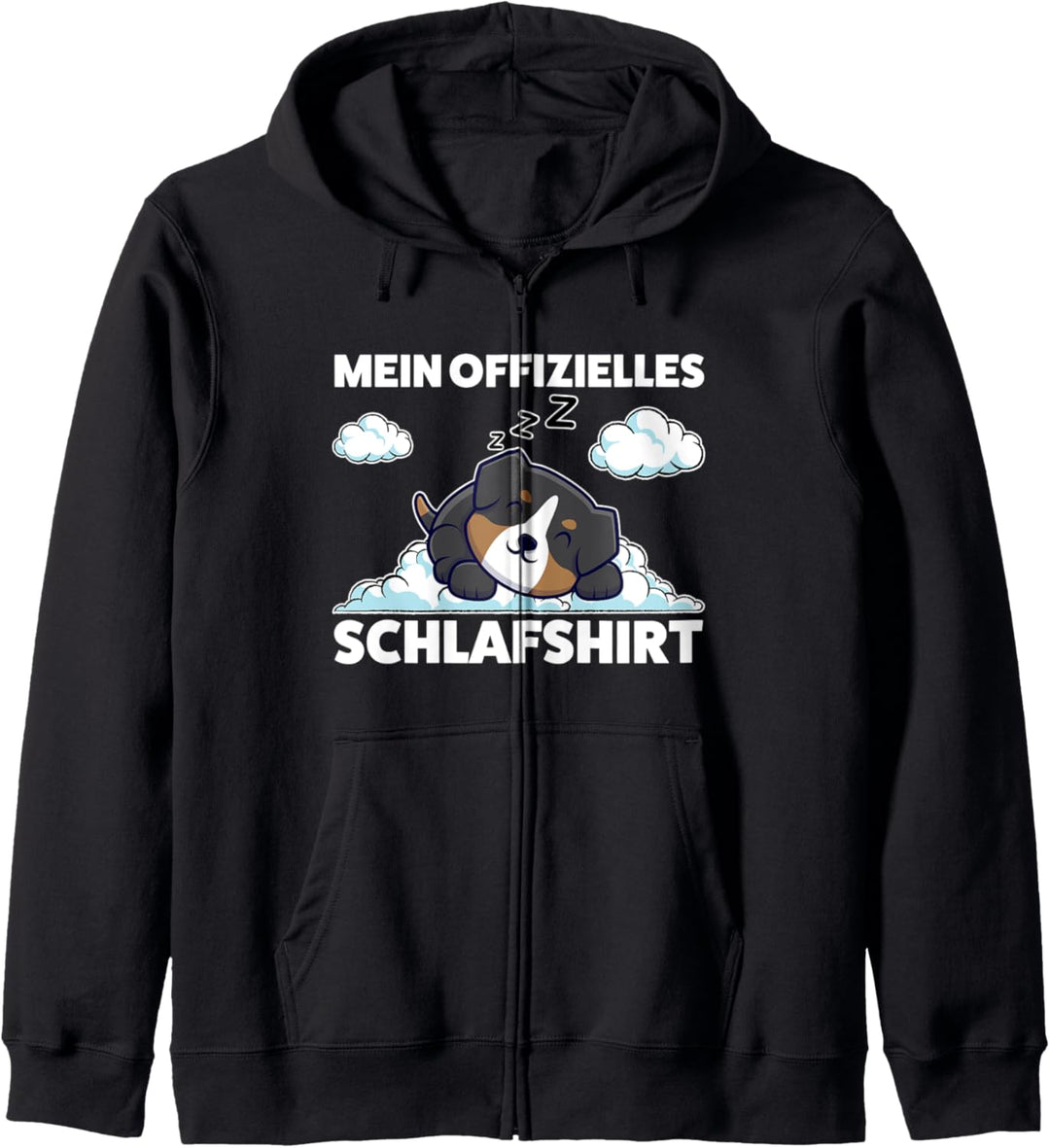 Mein offizielles Schlafshirt Pyjama Border Collie Kapuzenjacke