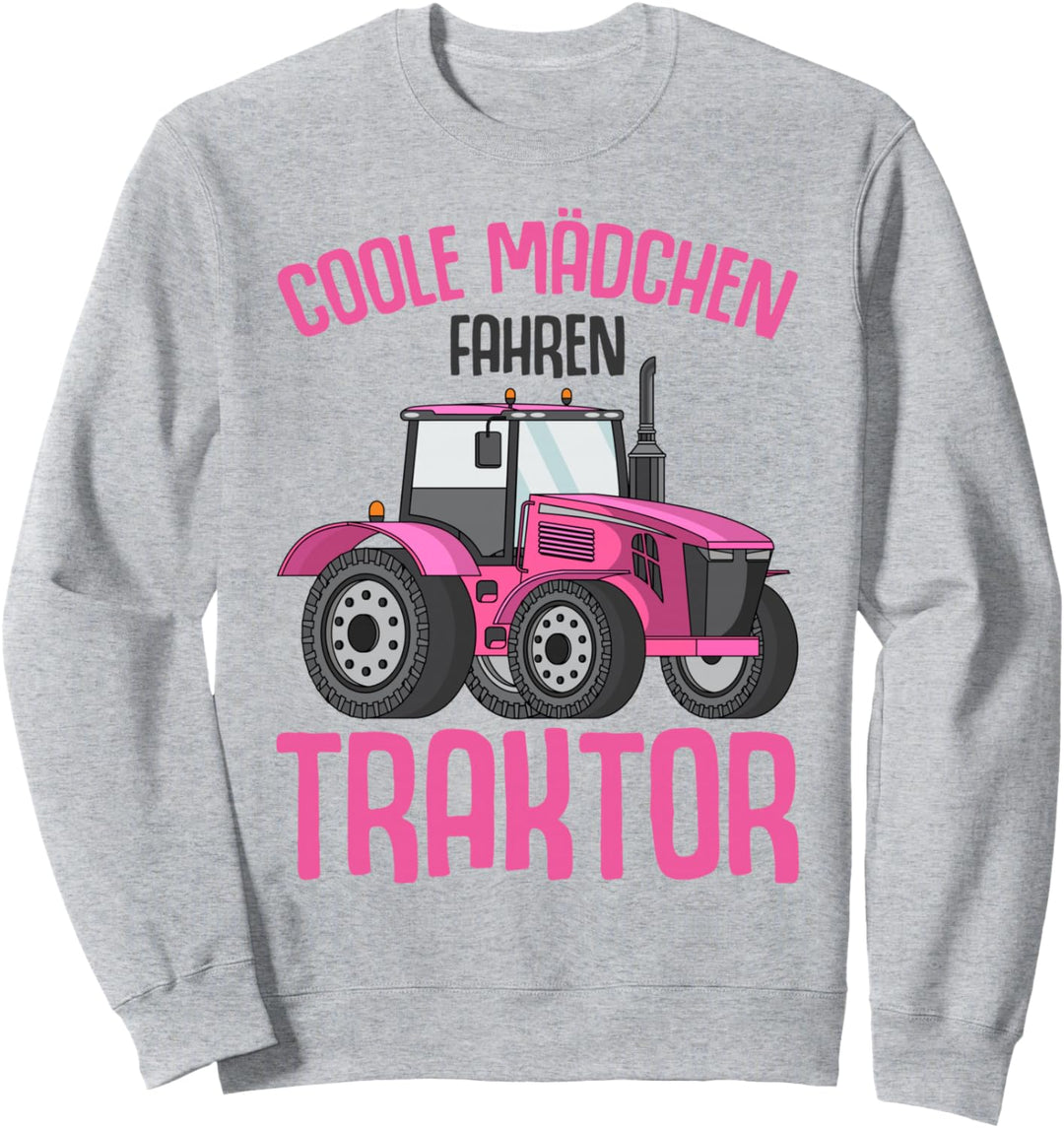 Coole Mädchen fahren Traktor Trecker Kinder Mädels Sweatshirt