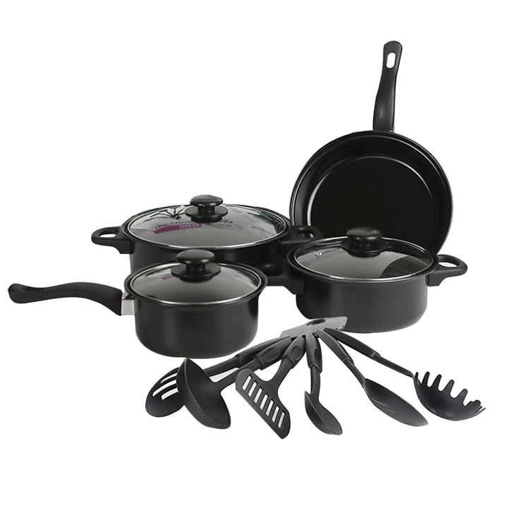 13-Piece Cookware Set, Antihaftbeschichtetes Töpfe- und Pfannenset, Küchenutensilien-Set, Küchenkoch