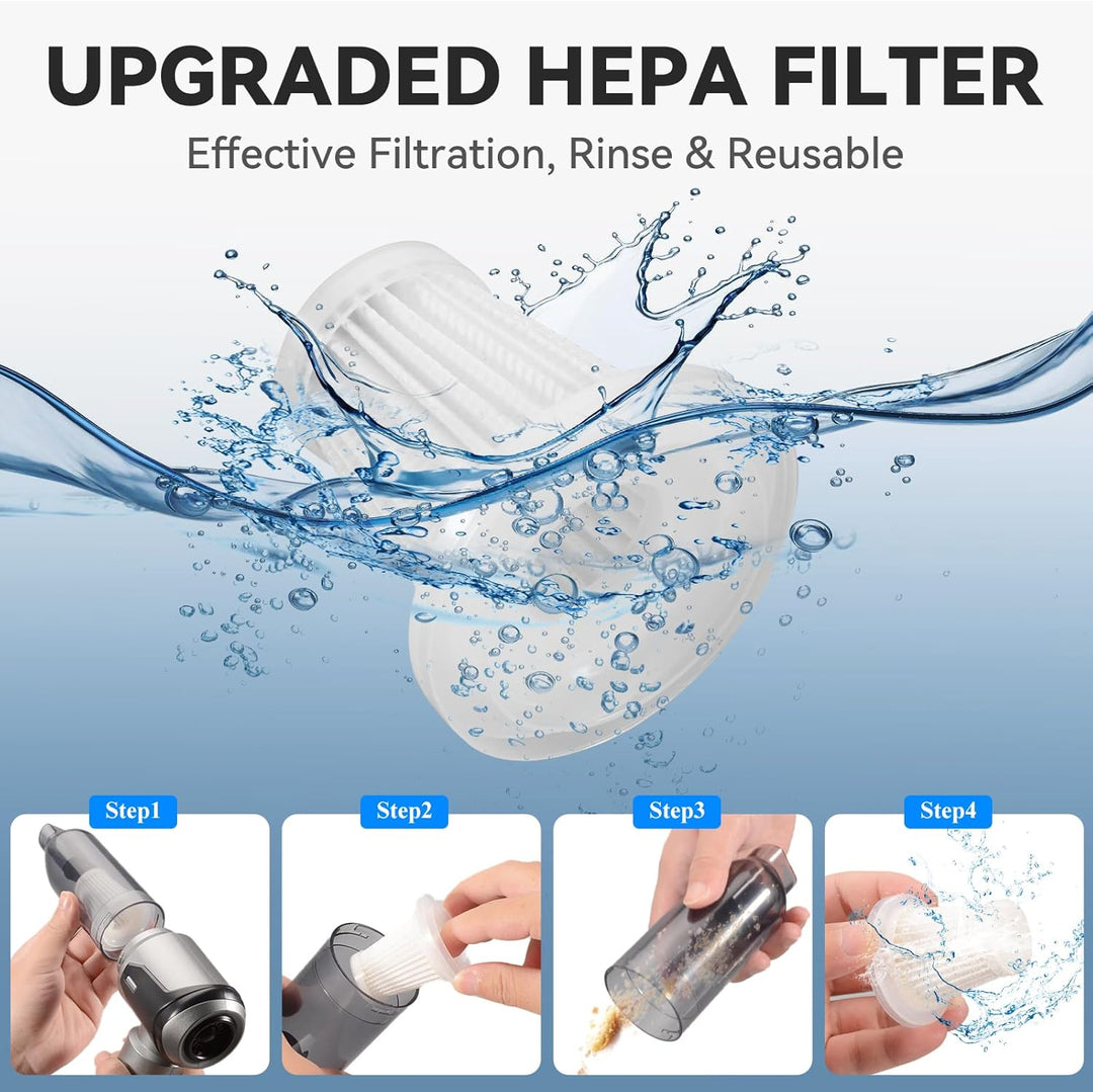 Handstaubsauger, 22000Pa Handstaubsauger Akku, Autostaubsauger mit Bürstenloser Motor, Auto Kabellos