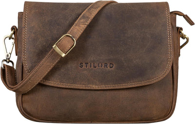 STILORD 'Aisha' Vintage Handtasche Damen Leder Umhängetasche elegant und zeitlos Damentasche aus ech
