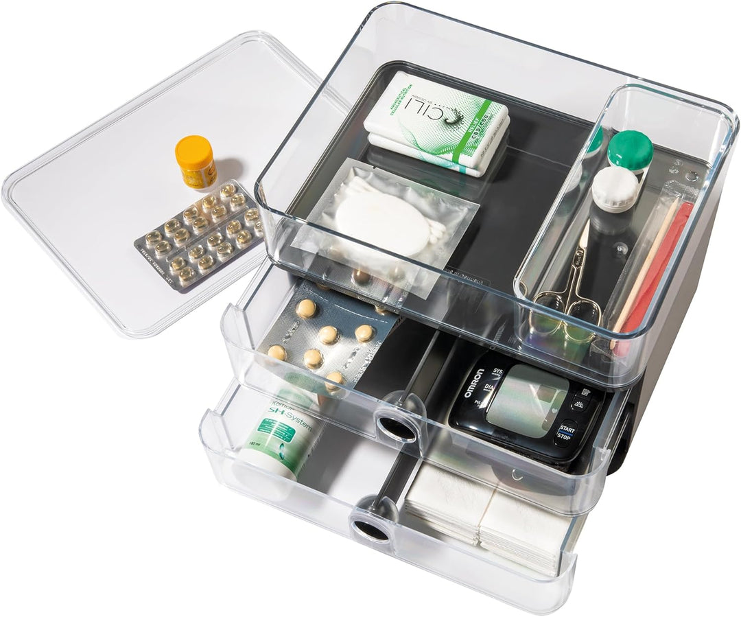 HAN Schubladenbox Allison SMART-BOX mit 2 Schubladen und Trennwand, Kabelführung, stapelbar, Utensil