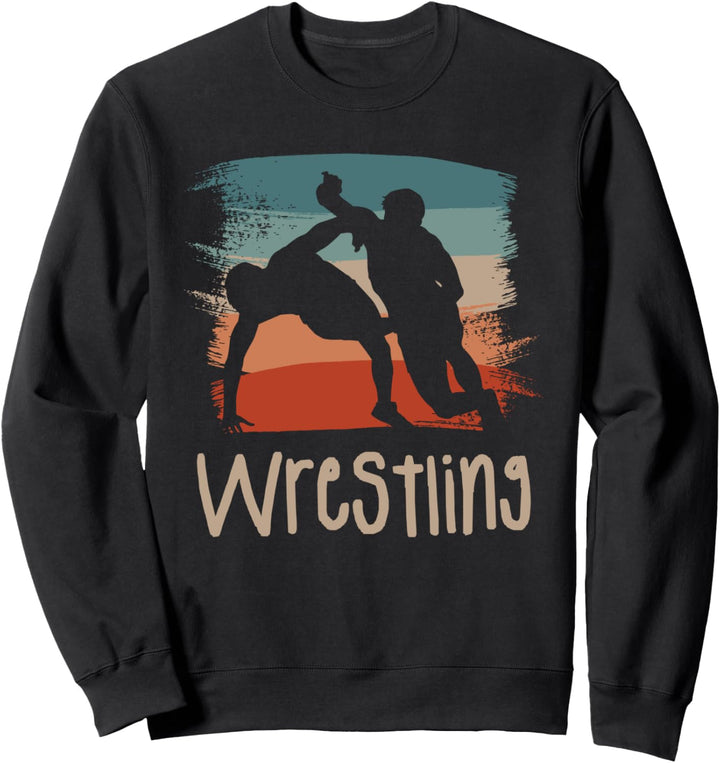 Klassischer Wrestling Wrestler im Vintage-Stil Sweatshirt