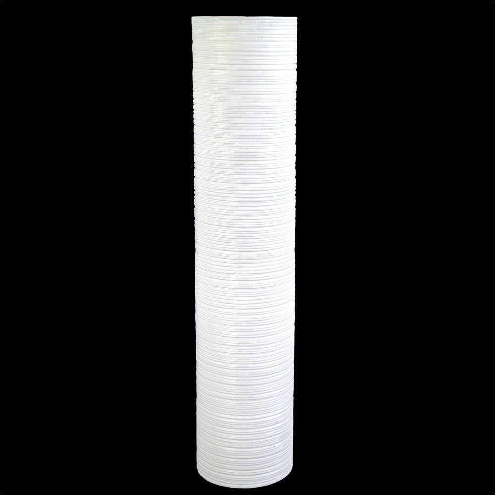 Leewadee Grosse Bodenvase für Dekozweige hohe Standvase Design Holzvase, Holz, 90 cm, Weiss 90 cm We