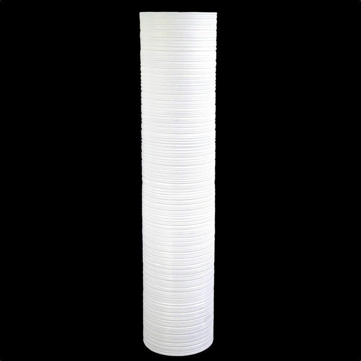 Leewadee Grosse Bodenvase für Dekozweige hohe Standvase Design Holzvase, Holz, 90 cm, Weiss 90 cm We
