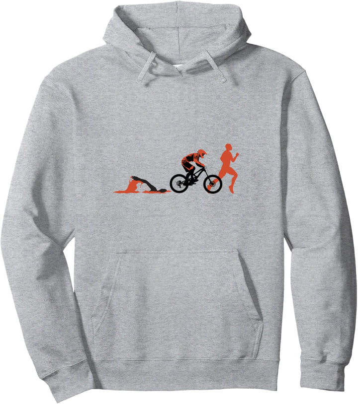 Triathlon Swim Bike Run Triathlet Spruch Geschenk Schwimmen Pullover Hoodie