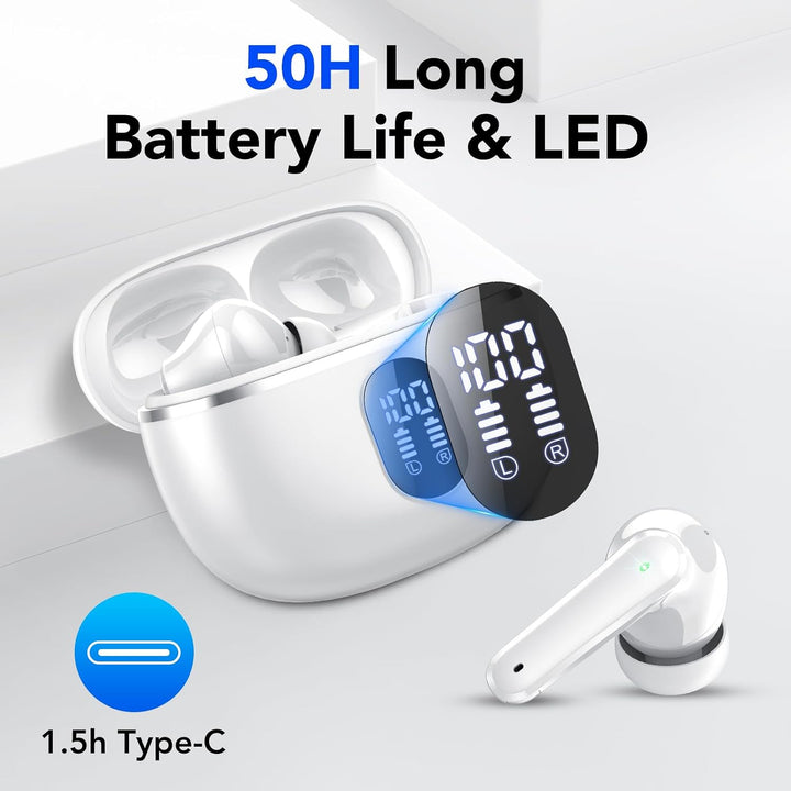 2026 Kopfhörer Kabellos Bluetooth 5.4, Bluetooth Kopfhörer Sport HiFi Stereo, In Ear Kopfhörer mit 4