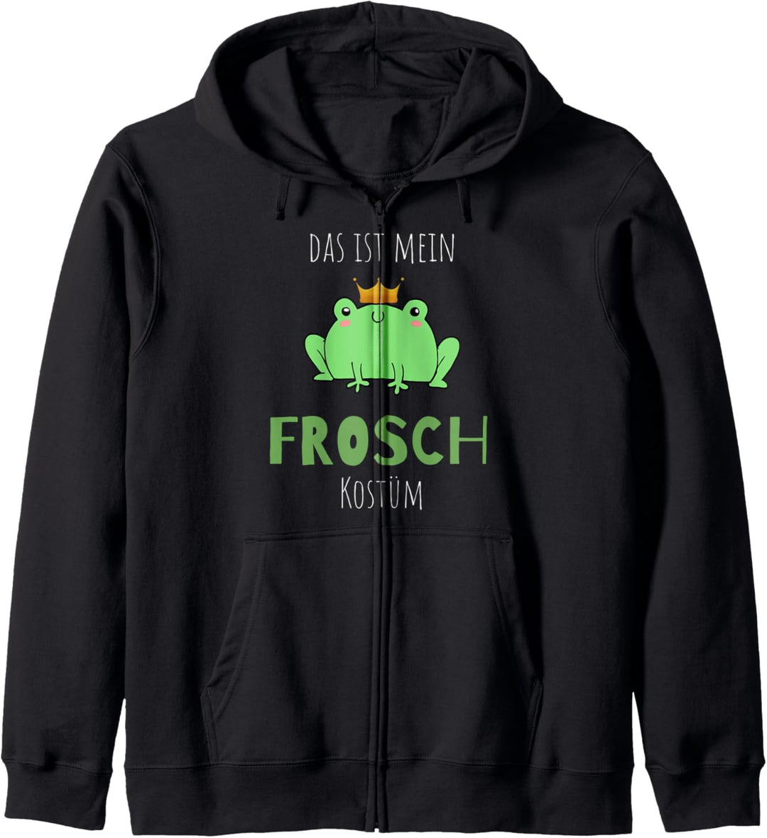 Kröte Frosch Kostüm T-Shirt Karneval Fasching Erwachsene Kapuzenjacke