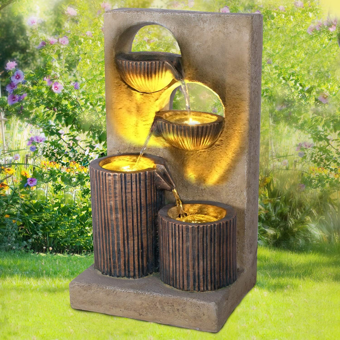 Gartenbrunnen Brunnen Zierbrunnen Zimmerbrunnen Springbrunnen Brunnen Aqua-Melody 230V Wasserfall Wa