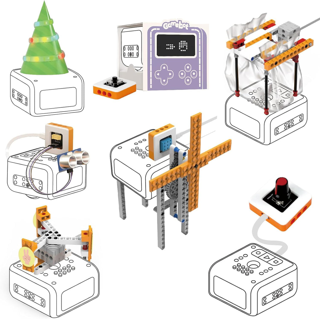 MatataStudio Inventor Kit für Vincibot Roboter mit 7*Baustile, 5*Elektronikmodule, 1*Modulanschluss