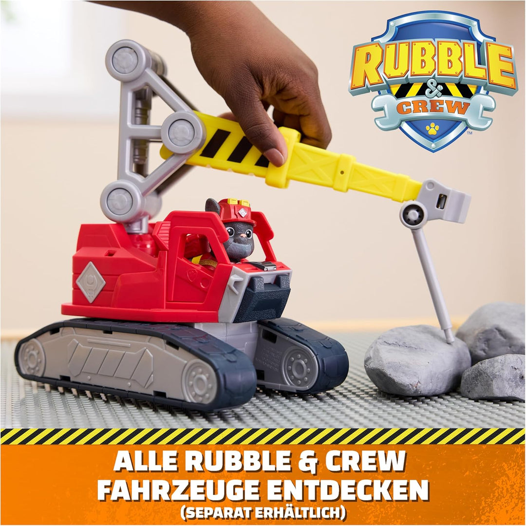 Rubble & Crew – Rubbles extragrosser 2-in-1 Premium-Bagger und Planierraupe mit Werkzeug, 35 cm, ink