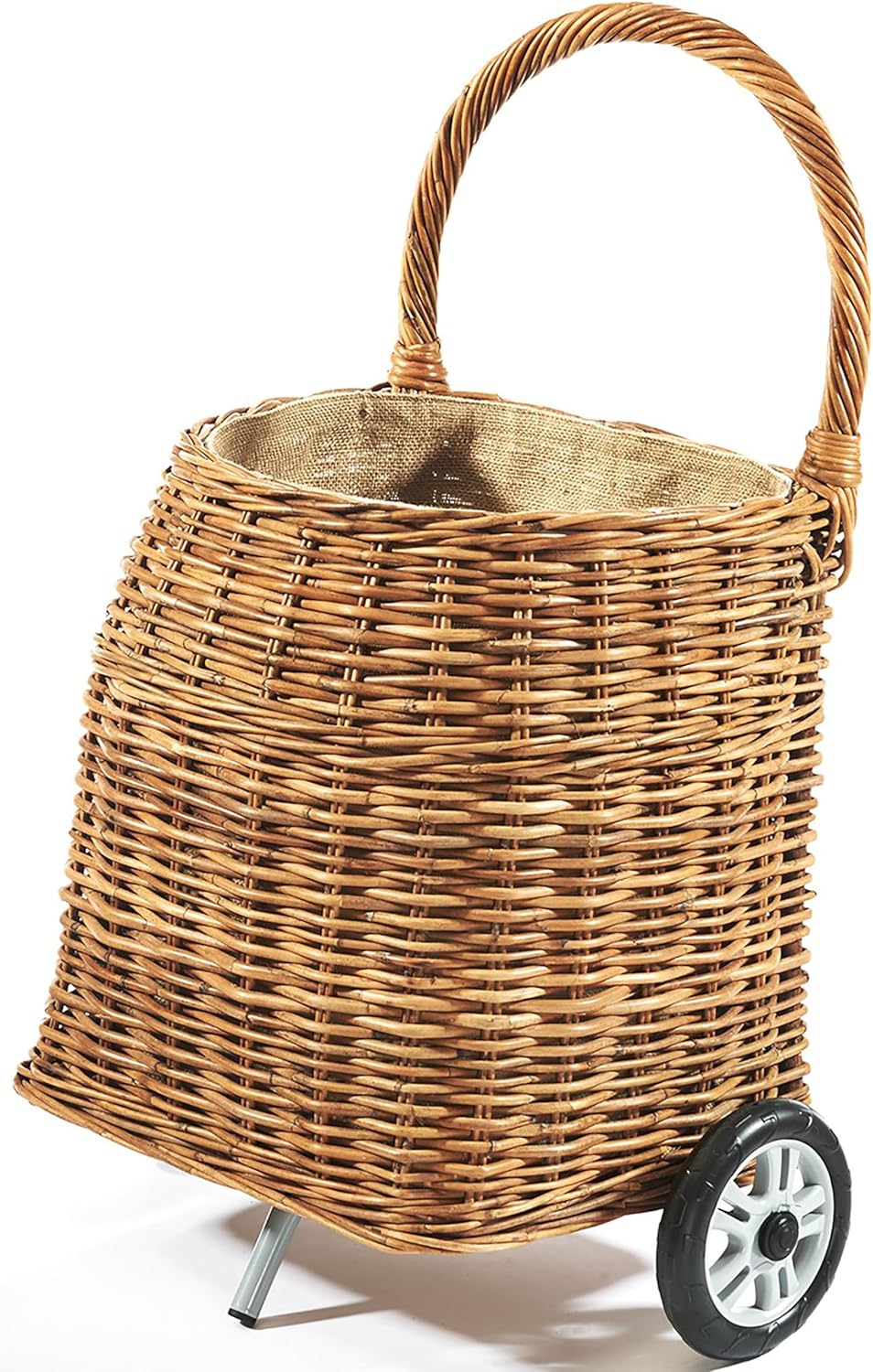 Kaminholzwagen mit Rollen Brennholzwagen - aus Rattan lacak