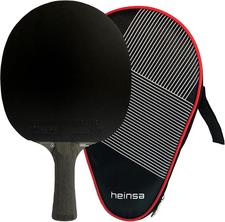 heinsa Carbon Profi Tischtennisschläger ITTF Wettkampf zugelassen Black Edition aus Lichtnussbaum mi