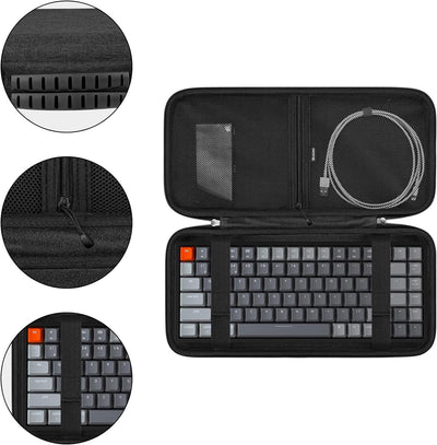 Linkidea Hard Travel Case für 75% Tastatur, Computer 84 Tasten Wireless Keyboard Tragetasche Schutzh