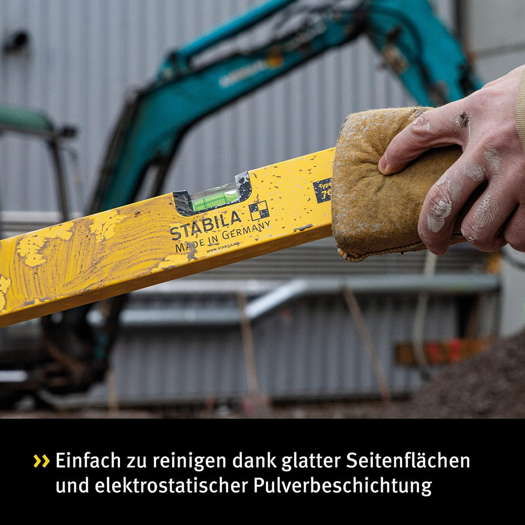 STABILA Magnet-Wasserwaage Type 70 M, 80 cm, leichtes Alu-Profil, starkes Seltenerd-Magnetsystem, 1