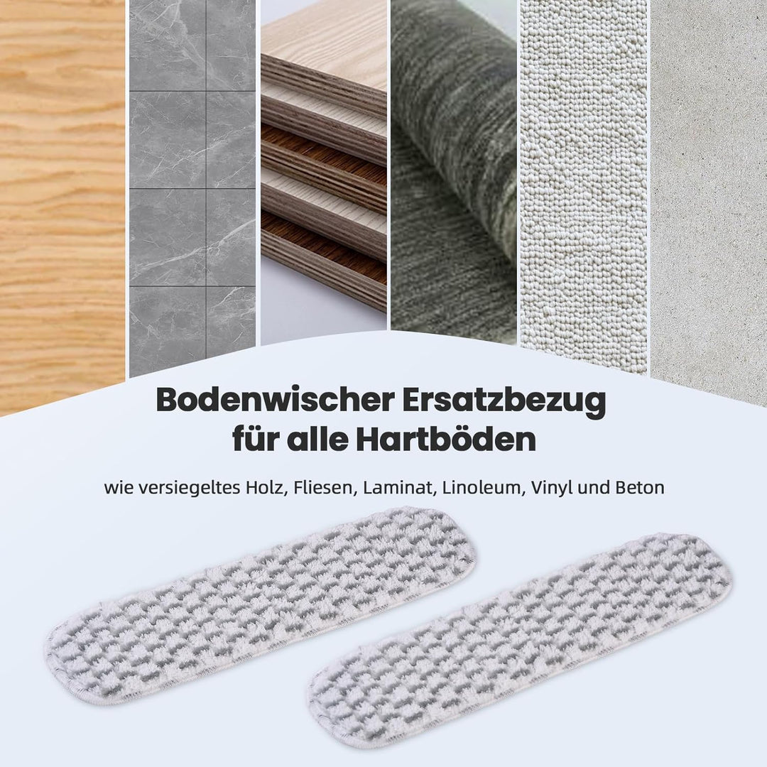 5 Stück für Vileda H2PrO Ersatzbezug, Mikrofaser Bezug für Vileda H2PrO Flat Mop Bodenwischer, für a