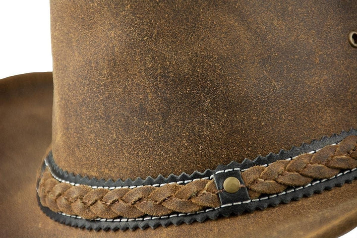 Black Jungle ARAMAC Lederhut Cowboyhut Australienhut Hut L Tan, L Tan
