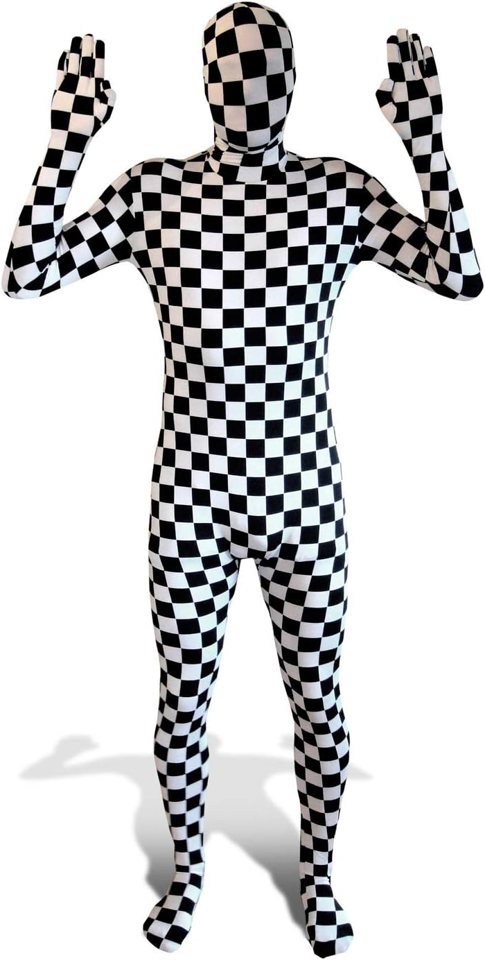 Morphsuits MPBCL Premium Erwachsene Kostüm-Ganzkörperanzug, Kariert, L L