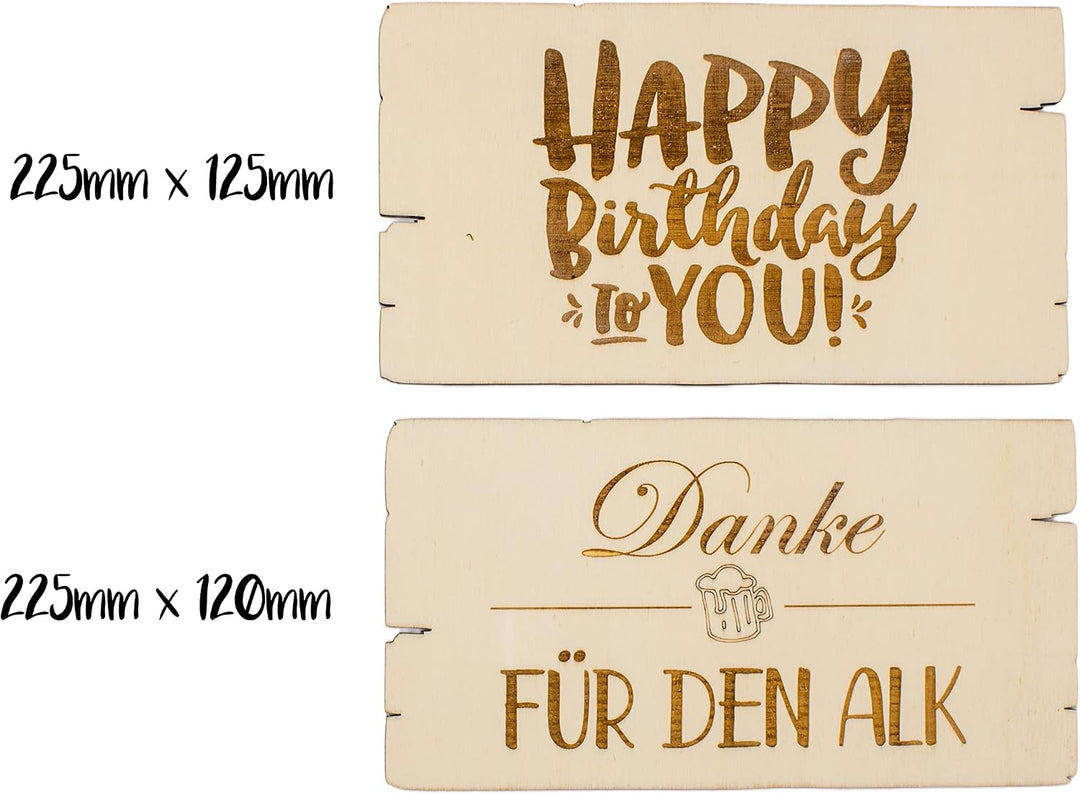 herz-wuid Fotobox Accessoires Schilder Set - 9Stk Holzschilder Requisiten Hochzeit Geburtstag Party