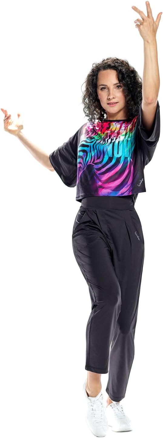 WINSHAPE Damen Lässige Hose Elegante Functional High Waist 7/8-baggy Pants Hp303 mit Core-Bund, XXS