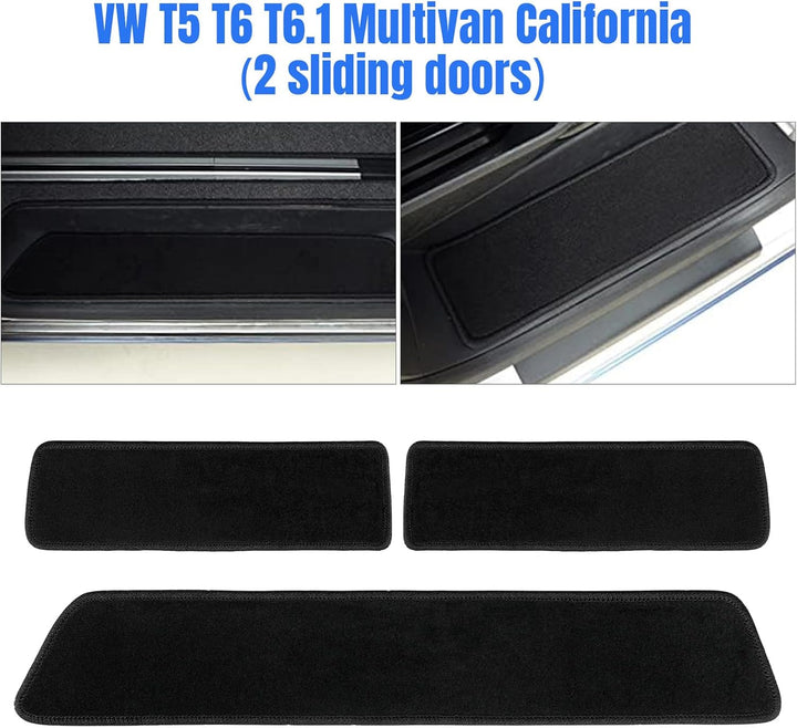 Teppiche Fussmatten Ersatz für VW T5 T6 3 teilig, Teppichbodenmatte, Camping Wohnmobil Einstiegs-Tep