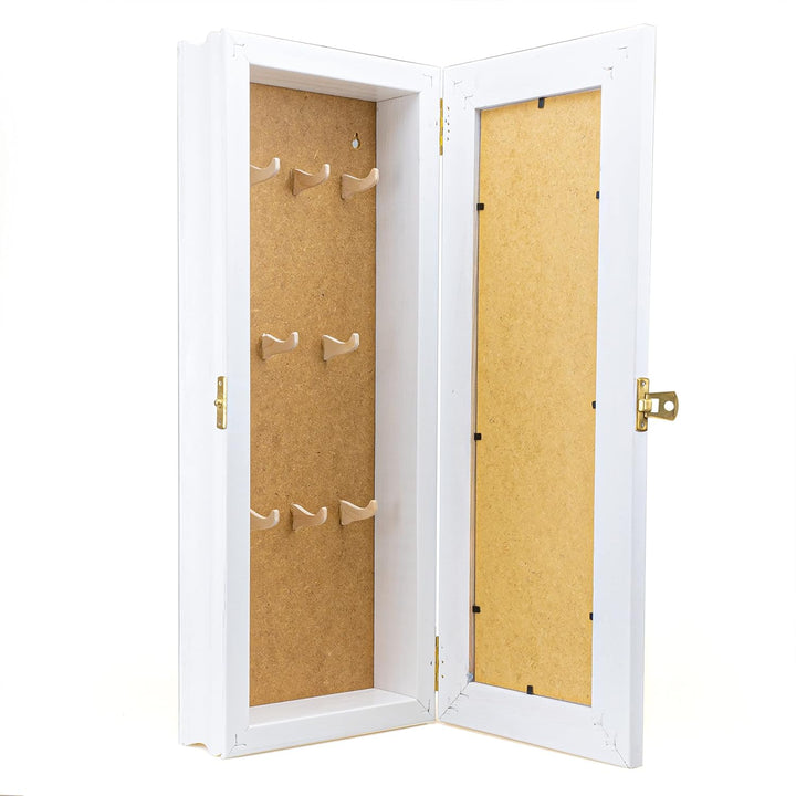 Schlüsselkasten aus Holz, Hängeschrank mit Schlüsselbrett, Wandorganizer für Schlüsselaufbewahrung,