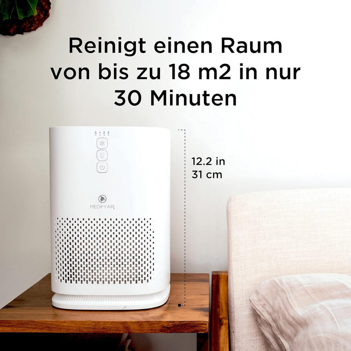 Medify MA-14 Luftreiniger mit H13 True HEPA Filter | 18 m² Abdeckung | Filtert Allergene, Rauch, Sta